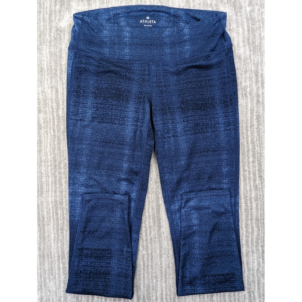Athleta Icy Chaturanga Tight Yoga Leggings Deep Indigo Womens Medium 956277